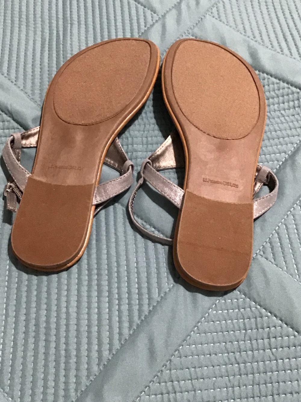 Rampage Silver Rhinestone T-Strap Sandals for Women - Picture 4 of 4